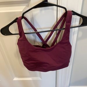Lululemon maroon colored energy bra.  Size…